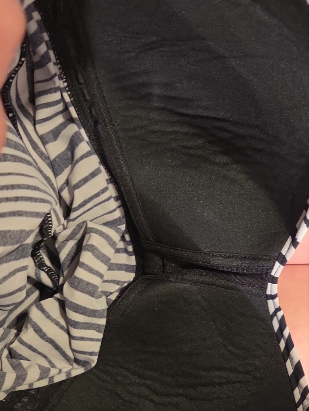 Profile By Gottex Black and White Striped Bandeau Swim Top - Picture 3 of 6